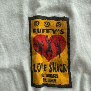 Vintage Duffy’s Live Shack American Apparel White Muscle Tee with Graphic Print